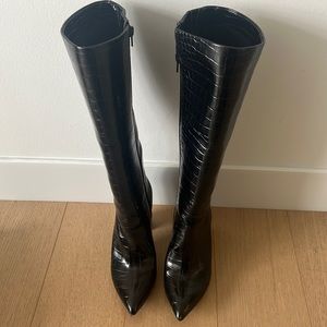 Inc crocodile black boots